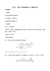 高中实验：探究加速度与力、质量的关系一课一练
