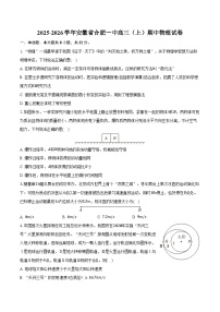 2025-2026学年安徽省合肥一中高三（上）期中物理试卷（含答案）
