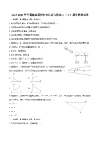 2025-2026学年福建省福州市台江区九校高二（上）期中物理试卷（含答案）