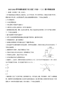 2025-2026学年青海省西宁市大通二中高一（上）期中物理试卷（含答案）