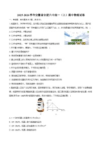 2025-2026学年安徽省合肥六中高一（上）期中物理试卷（含答案）