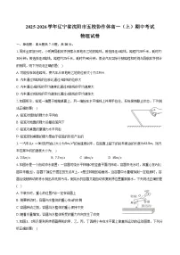 2025-2026学年辽宁省沈阳市五校协作体高一（上）期中物理试卷（含答案）