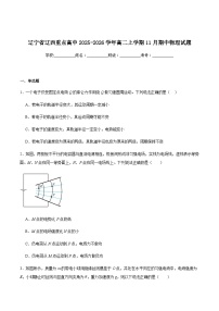 辽宁省辽西重点高中2025-2026学年高二上学期期中考试物理试卷（含解析）含答案解析