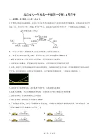 北京市八一学校2024-2025学年高一上学期12月月考物理试卷