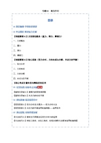 高考物理一轮复习-相互作用（知识清单）（全国通用）（原卷版）