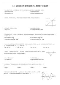 2025~2026学年天津河北区高三上学期期中物理试卷（有答案解析）