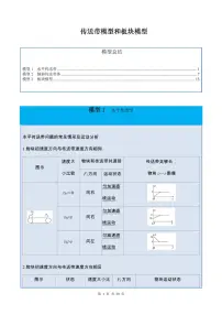 2026届高考物理一轮复习训练 传送带模型和板块模型（原卷版+解析版）
