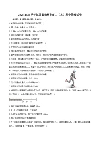 2025-2026学年江苏省徐州市高二（上）期中物理试卷（含答案）