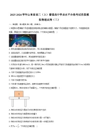 2025-2026学年山东省高二（上）普通高中学业水平合格考试仿真模拟物理试卷（二）（含答案）