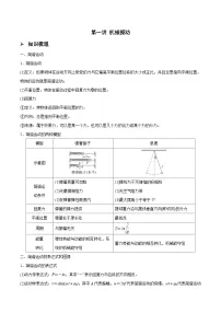 高三物理一轮复习精讲精练 第一讲 机械振动（2份，原卷版+解析版）