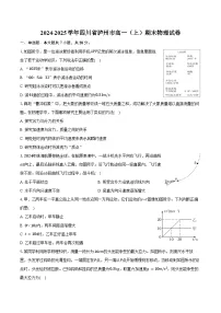 2024-2025学年四川省泸州市高一（上）期末物理试卷（含答案）
