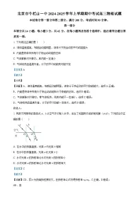 北京市顺义牛栏山第一中学高三上学期期中考试物理试题（解析版）-A4
