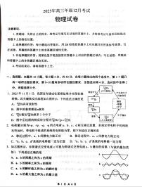 湖北省云学联盟2025-2026学年高三上学期12月月考物理试题