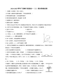 2024-2025学年广西南宁某校高一（上）期末物理试卷（含答案）