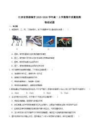 江西省景德镇市2025-2026学年高一上学期期中考试物理试题（Word版附答案）