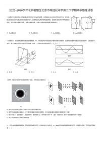 2025~2026学年北京朝阳区北京市陈经纶中学高二下学期期中物理试卷（有答案解析）