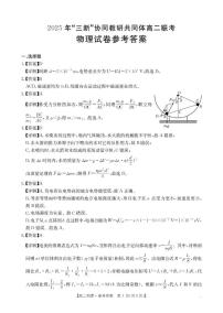 江西三新协同教研共同体2026届高二上学期12月联考物理试卷答案