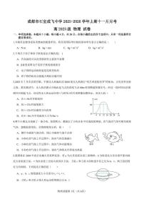 四川省成都市石室成飞中学2025-2026学年高三上学期11月月考物理试题及答案