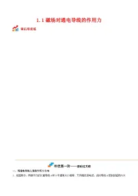 人教版 (2019)选择性必修 第二册磁场对通电导线的作用力课后测评