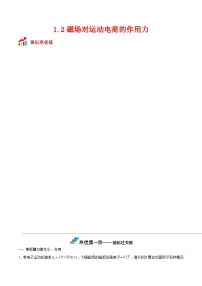 物理选择性必修 第二册磁场对运动电荷的作用力练习题