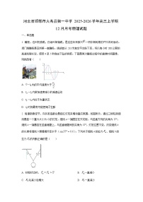 河北省邯郸市大名县第一中学2025-2026学年高三上学期12月月考物理试卷（学生版）