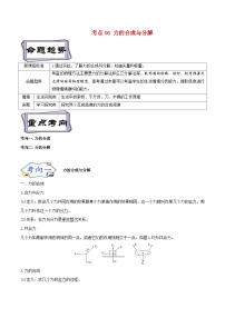 高考物理一轮复习考点分类训练2.2力的合成与分解（2份，原卷版+解析版）