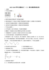 2025-2026学年安徽省高二（上）期末模拟物理试卷（含答案）