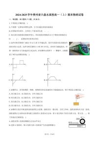 2024-2025学年贵州省六盘水某校高一（上）期末物理试卷（含答案）