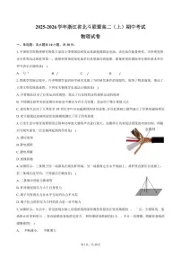 2025-2026学年浙江省北斗联盟高二（上）期中物理试卷（含解析）