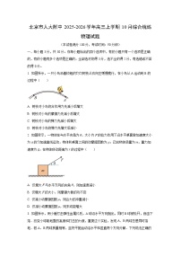 2025-2026学年北京市人大附中高三上学期10月综合统练物理试卷（学生版）
