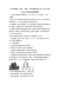 2024-2025学年广东省华附、省实、广雅、深中四校联考高三上学期期末物理试卷（学生版）