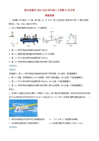 浙江省嘉兴市2025_2026学年高一物理上学期10月月考试卷含解析