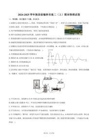 陕西省榆林市2024-2025学年高二（上）期末物理试卷（含解析）