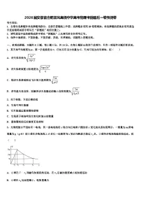 2026届安徽省合肥双凤高级中学高考物理考前最后一卷预测卷含解析