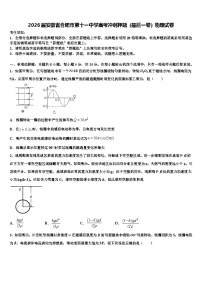 2026届安徽省合肥市第十一中学高考冲刺押题（最后一卷）物理试卷含解析