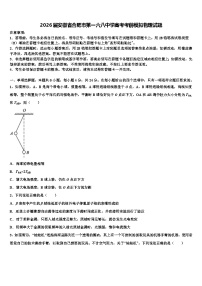 2026届安徽省合肥市第一六八中学高考考前模拟物理试题含解析