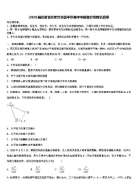 2026届安徽省合肥市区属中学高考考前提分物理仿真卷含解析