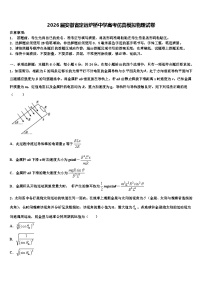 2026届安徽省定远炉桥中学高考仿真模拟物理试卷含解析