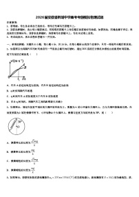 2026届安徽省桐城中学高考考前模拟物理试题含解析