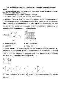 2026届安徽省合肥市巢湖市汇文实验学校高三下学期第五次调研考试物理试题含解析
