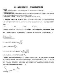 2026届北京市海淀区十一学校高考物理四模试卷含解析
