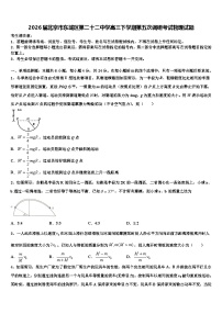 2026届北京市东城区第二十二中学高三下学期第五次调研考试物理试题含解析