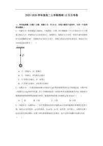 2025-2026学年河南省漯河市临颍县晨中学校高二上学期12月月考物理试卷（有答案）