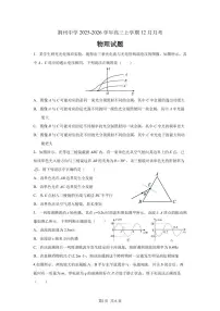 湖北省荆州市荆州中学2025-2026学年高三上学期12月月考物理试卷（含答案）