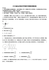 2026届白山市重点中学高考冲刺模拟物理试题含解析