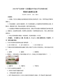 广东省2026年普通高中学业水平合格性考试仿真模拟卷（一）-物理试题（含答案）