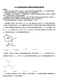 2026届甘肃省金昌市永昌四中高考物理五模试卷含解析