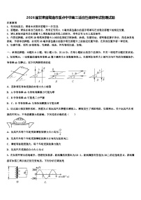 2026届甘肃省陇南市重点中学高三适应性调研考试物理试题含解析