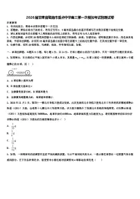 2026届甘肃省陇南市重点中学高三第一次模拟考试物理试卷含解析