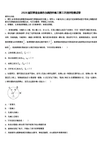 2026届甘肃省金昌市永昌四中高三第三次测评物理试卷含解析